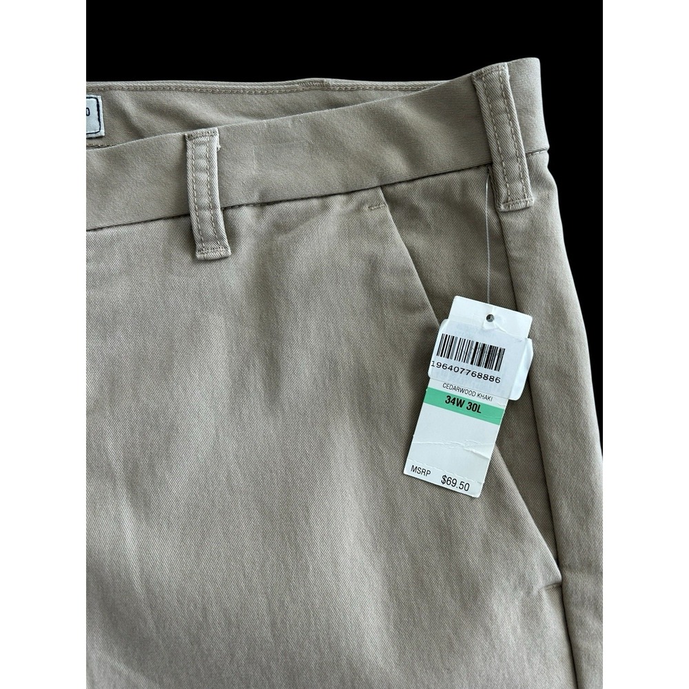 NEW Men's Izod Sports Flex‎ Khaki Tan Pants Performance Stretch 34x30 Sport Golf - Picture 9 of 12